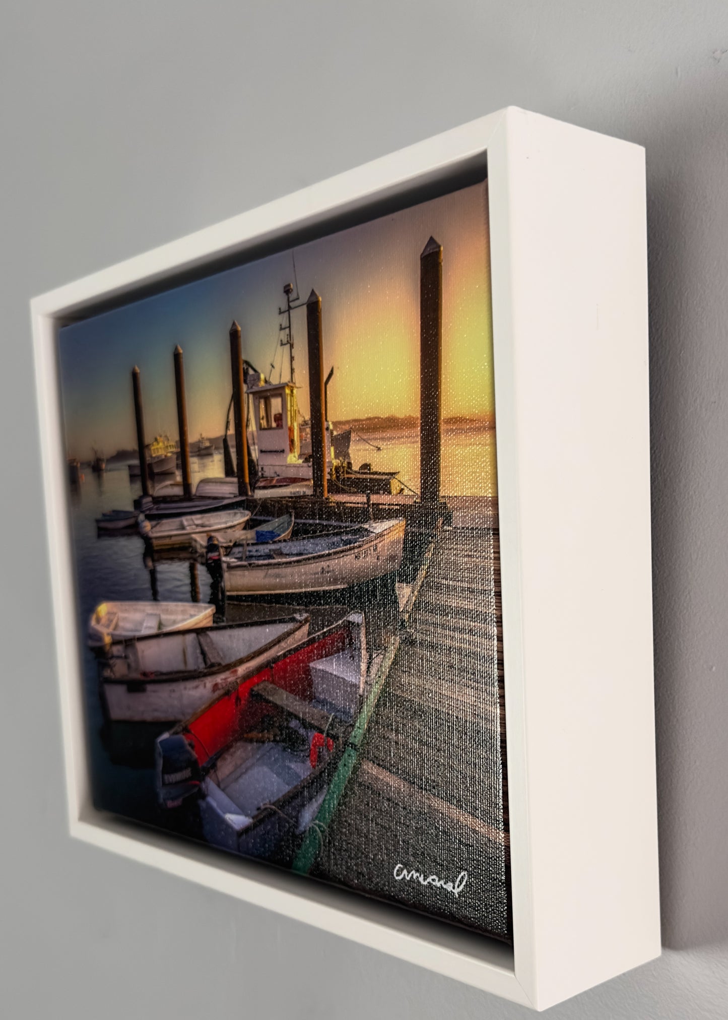 Gallery Wrapped Canvas in a White Wooden Frame - Chatham Pier