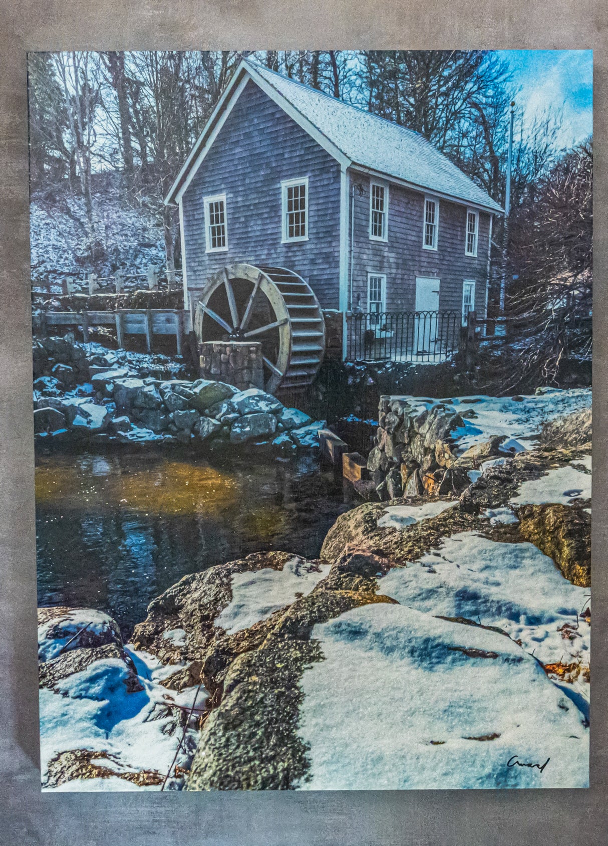 18x24 Gallery Wrapped Canvas of Stony Brook Gristmill in Brewster - Cape Cod.